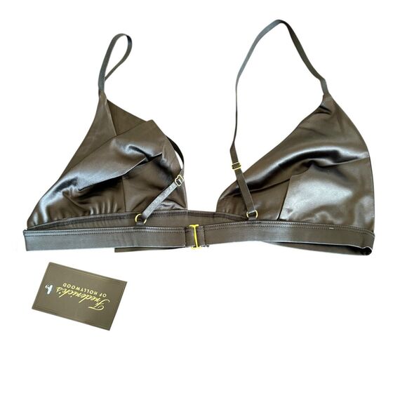 Frederick's of Hollywood Satin Bralette Short SMALL Ginny Black Sleep Loungewear - Picture 6 of 7
